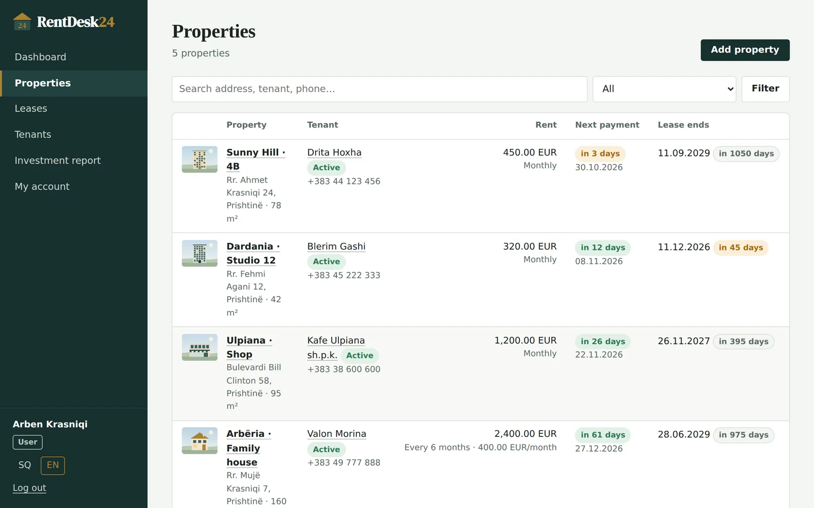 Add your property